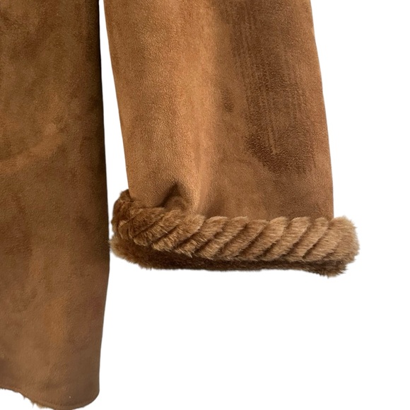 Maggie Barnes Jacket 4X (30/32W) Brown Suede Fur Lined - Picture 5 of 8